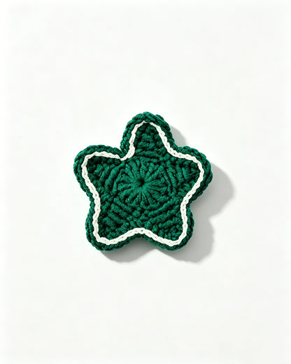 Wholesale Green Handmade Crochet Star Magnet SP025