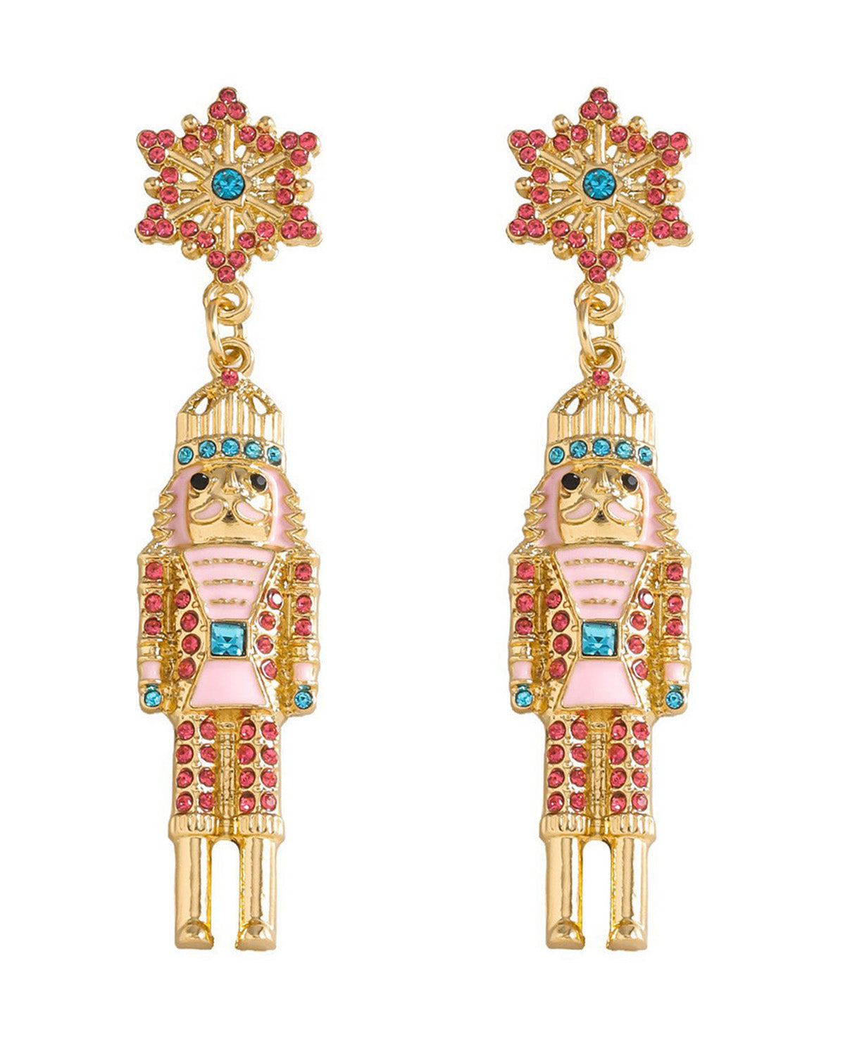 Wholesale Rhinestone Nutcracker Christmas EarringsWholesale Rhinestone Earrings SP016