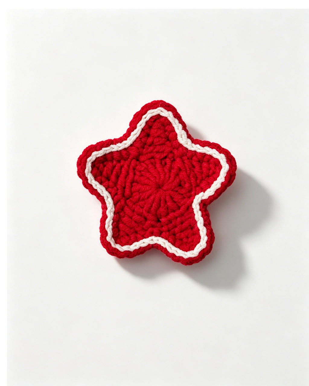 Wholesale Red Handmade Crochet Star Magnet SP026