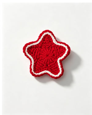 Wholesale Red Handmade Crochet Star Magnet SP026