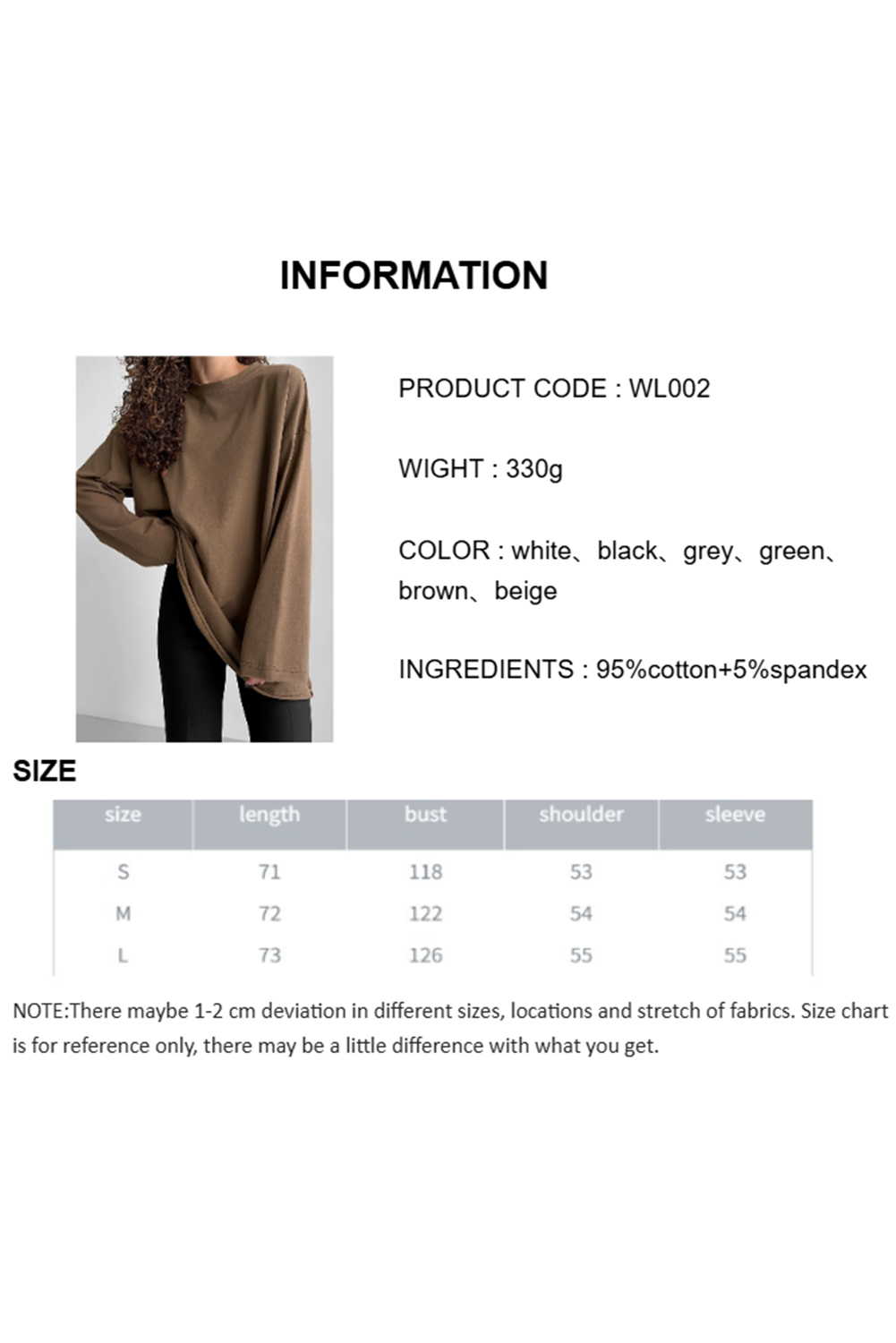 Wholesale Women's Texture Blouse T Shirt Plain Fashion Modern Long Sleeve Crew Neck Regular Tops Daily Black White Brown WL002