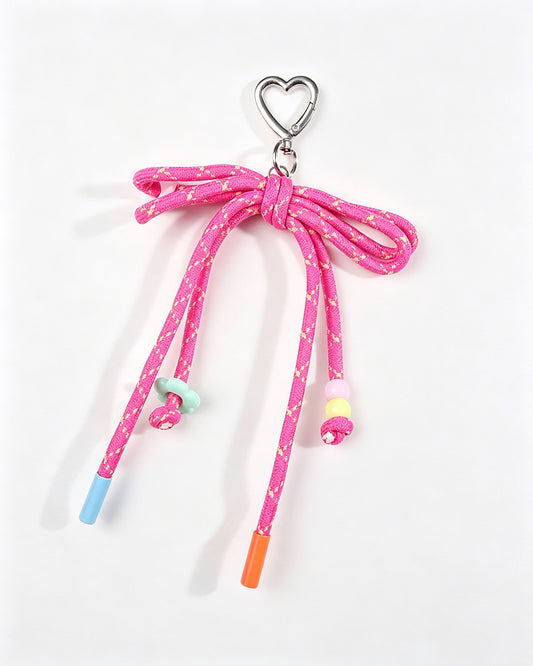Wholesale Hot Pink Bow Keychain Girly Bag Charm SP045