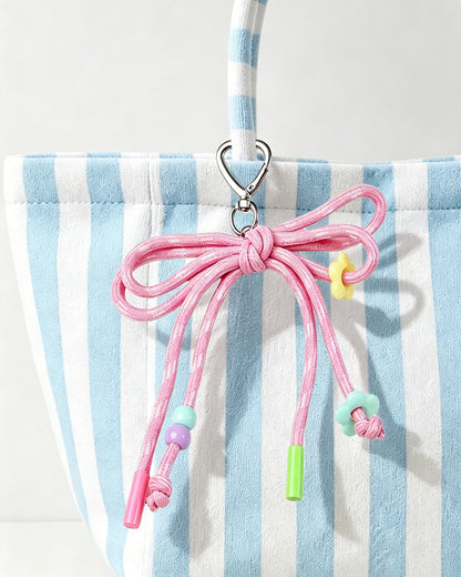 Light Pink Bow Keychain Spring Sweet Boutique Accessory SP049