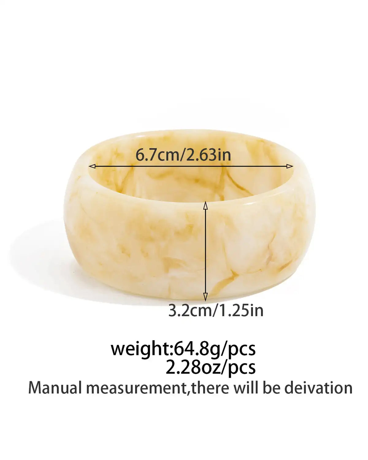 Wholesale Amber 3Pcs Resin Bangle Set Vacation Boho Jewelry SP090