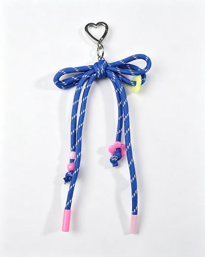 Royal Blue Rope Bow Charm Holiday Preppy Gift SP047