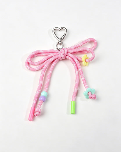 Light Pink Bow Keychain Spring Sweet Boutique Accessory SP049
