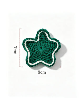 Wholesale Green Handmade Crochet Star Magnet SP025