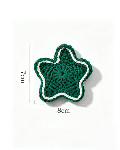 Wholesale Green Handmade Crochet Star Magnet SP025