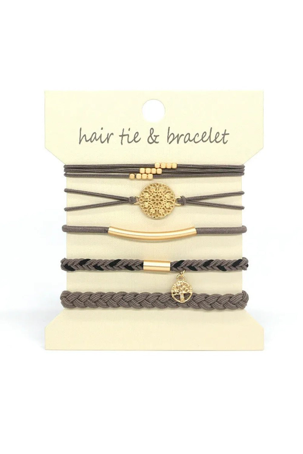 Wholesale 5PCS Hair Ties Bracelet for Women 5 Styles Soft Braided Boho Hair Bands Elastic No Damage Hair Ties for Girls thick Thin Long Curly Hair Accessories SP004