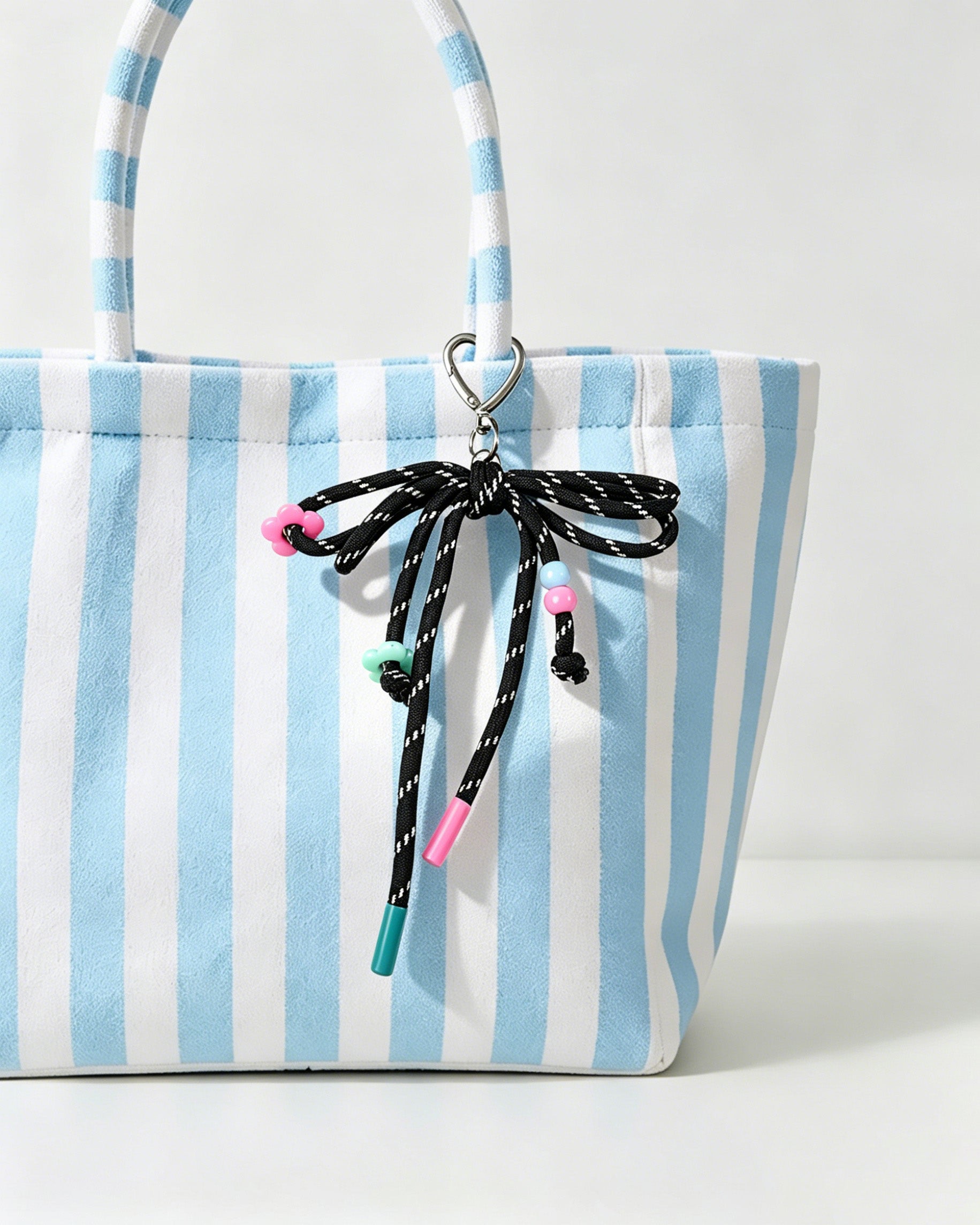 Wholesale Black Rope Bow Keychain Casual Edgy Bag Decor SP044