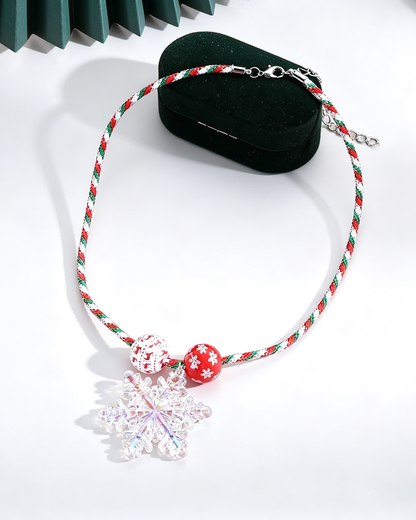 Wholesale Jewelry Alloy Cartoon Snowman Christmas Tree Pendant Necklace SP003