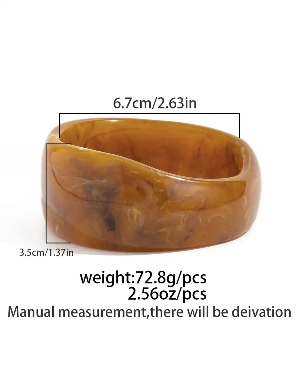 Wholesale Amber 3Pcs Resin Bangle Set Vacation Boho Jewelry SP090