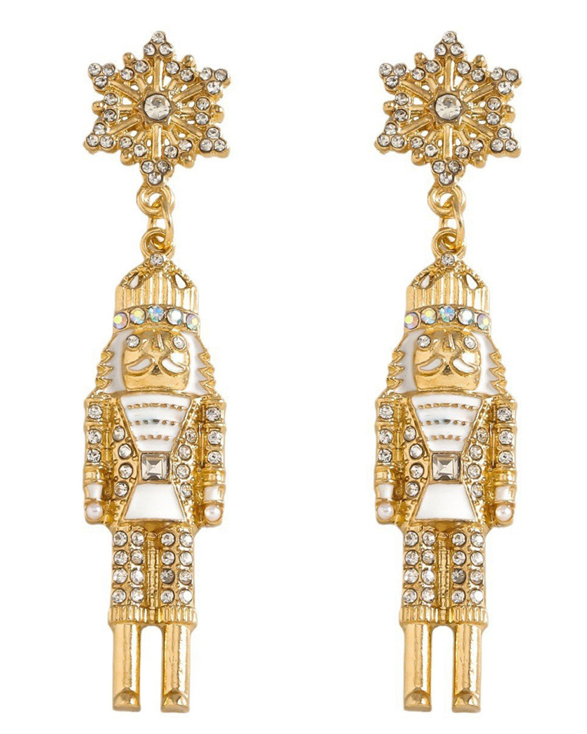 Wholesale Rhinestone Nutcracker Christmas EarringsWholesale Rhinestone Earrings SP016