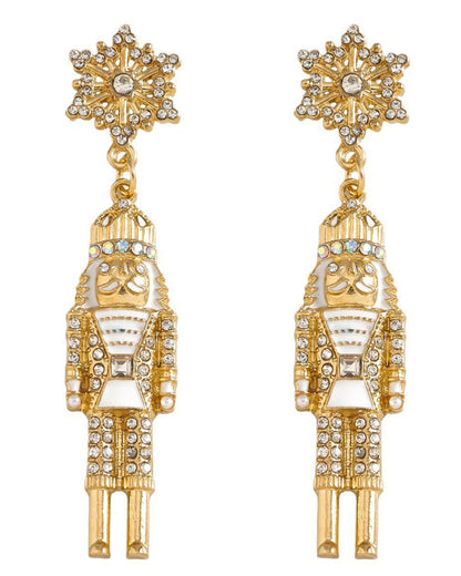 Wholesale Rhinestone Nutcracker Christmas EarringsWholesale Rhinestone Earrings SP016