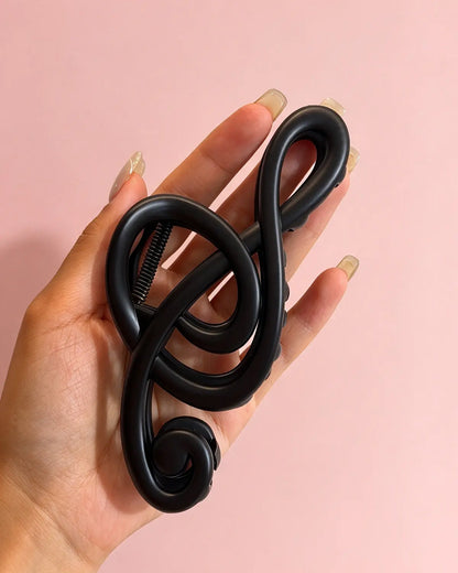 Black Music Note Claw Daily Boutique SJHL350BK