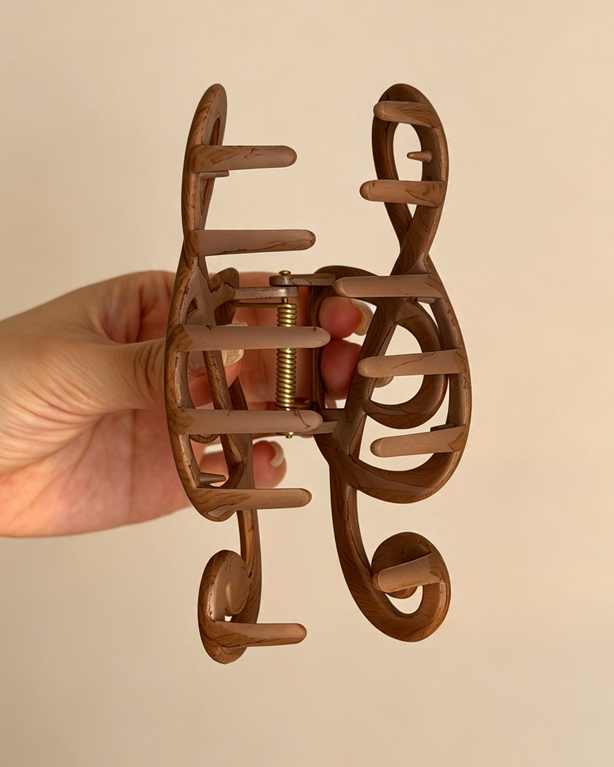 Brown Music Note Hair Claw Daily Accessory SP241