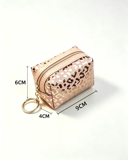 Pink Foil Leopard Cosmetic Bag Party Cute Pouch SP152