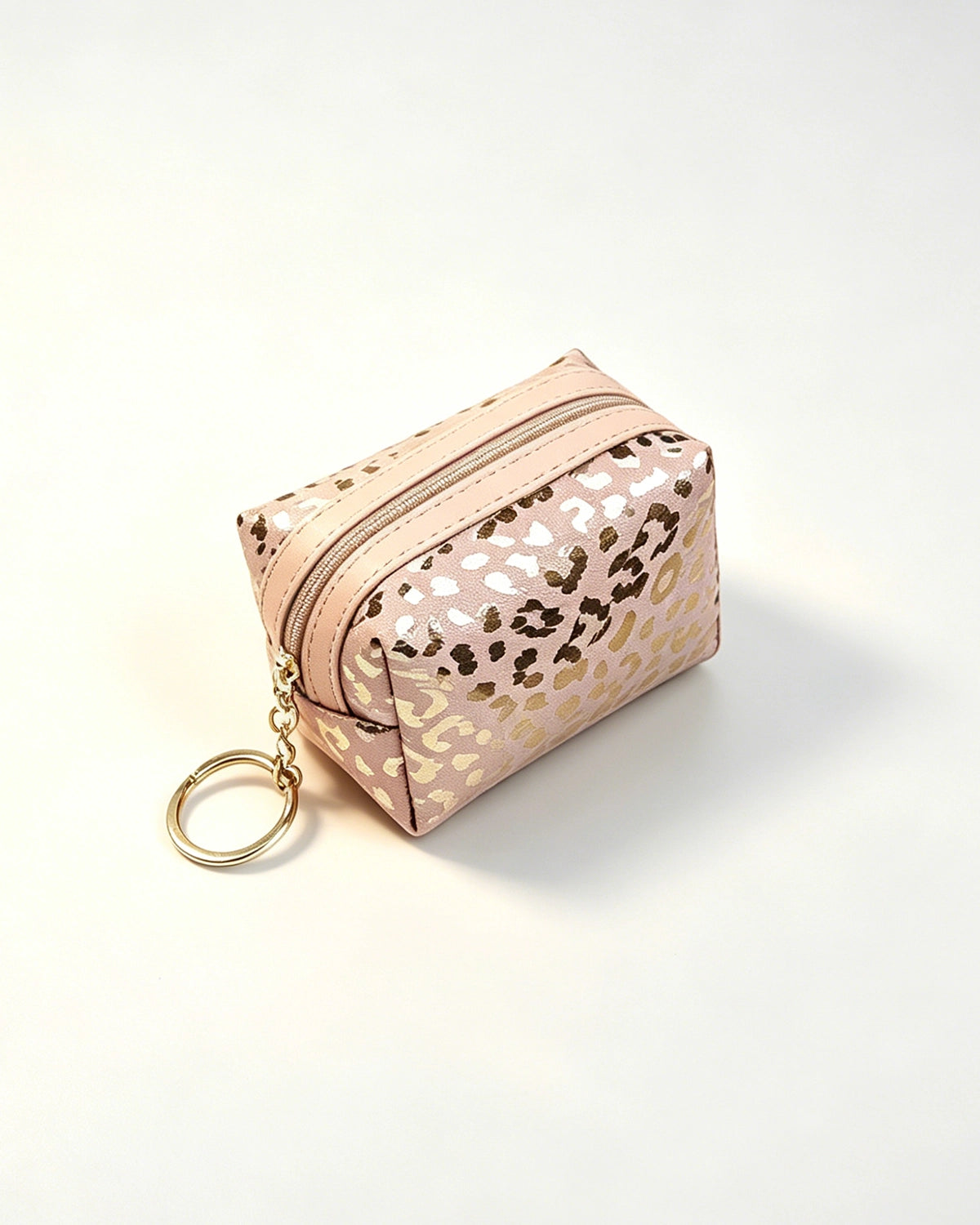 Pink Foil Leopard Cosmetic Bag Party Cute Pouch SP152