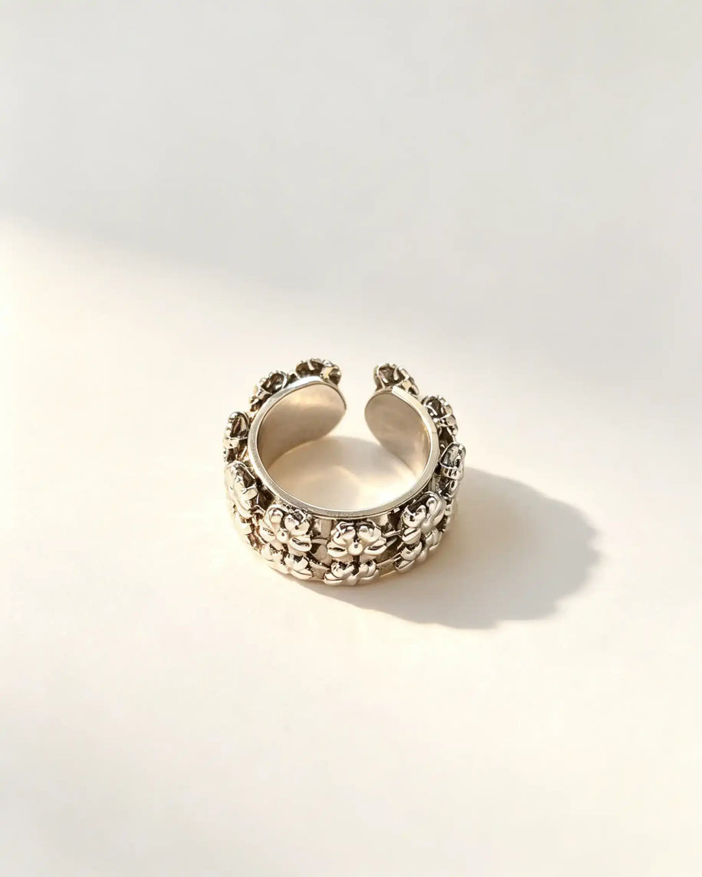 Bulk Silver Vintage Carved Chunky Ring Festival Boho Accessory SP094