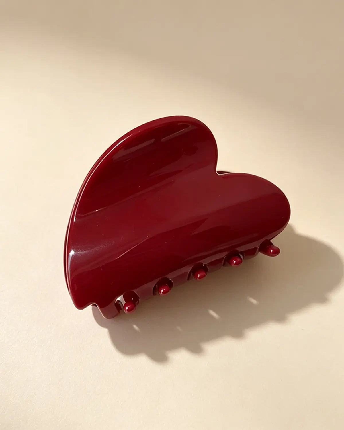 Burgundy Heart Hair Claw Daily SP338