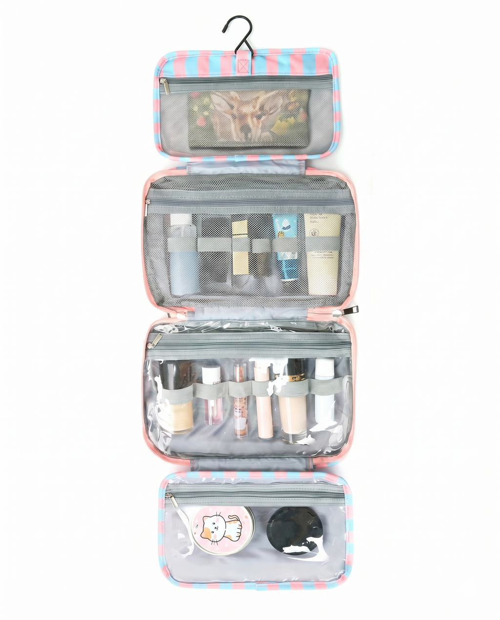 Bulk Blue Pink 4-Fold Toiletry Organizer Vacation Y2K Accessory SP082