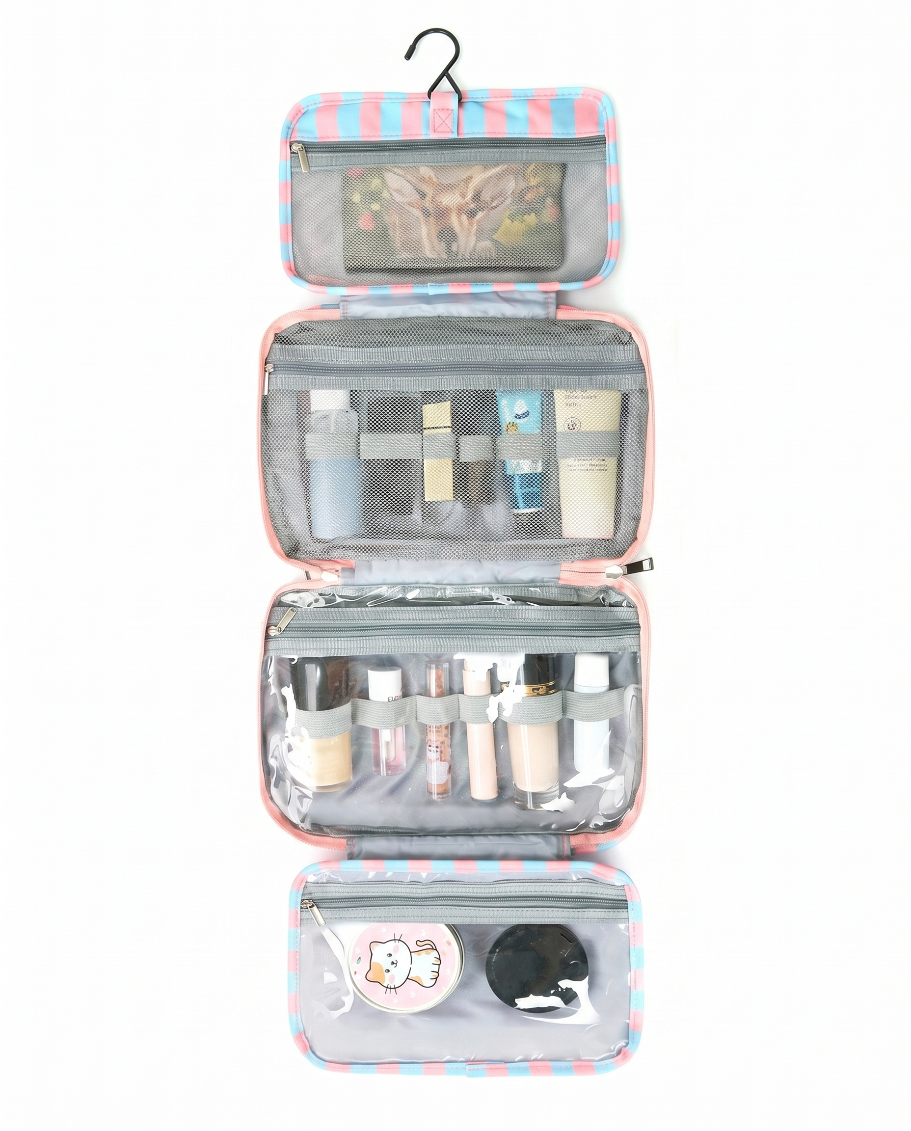 Bulk Blue Pink 4-Fold Toiletry Organizer Vacation Y2K Accessory SP082