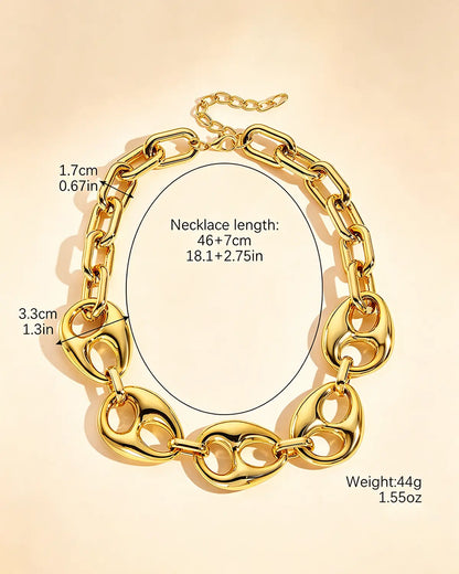 Gold Acrylic Chunky Chain Party Boutique SP330