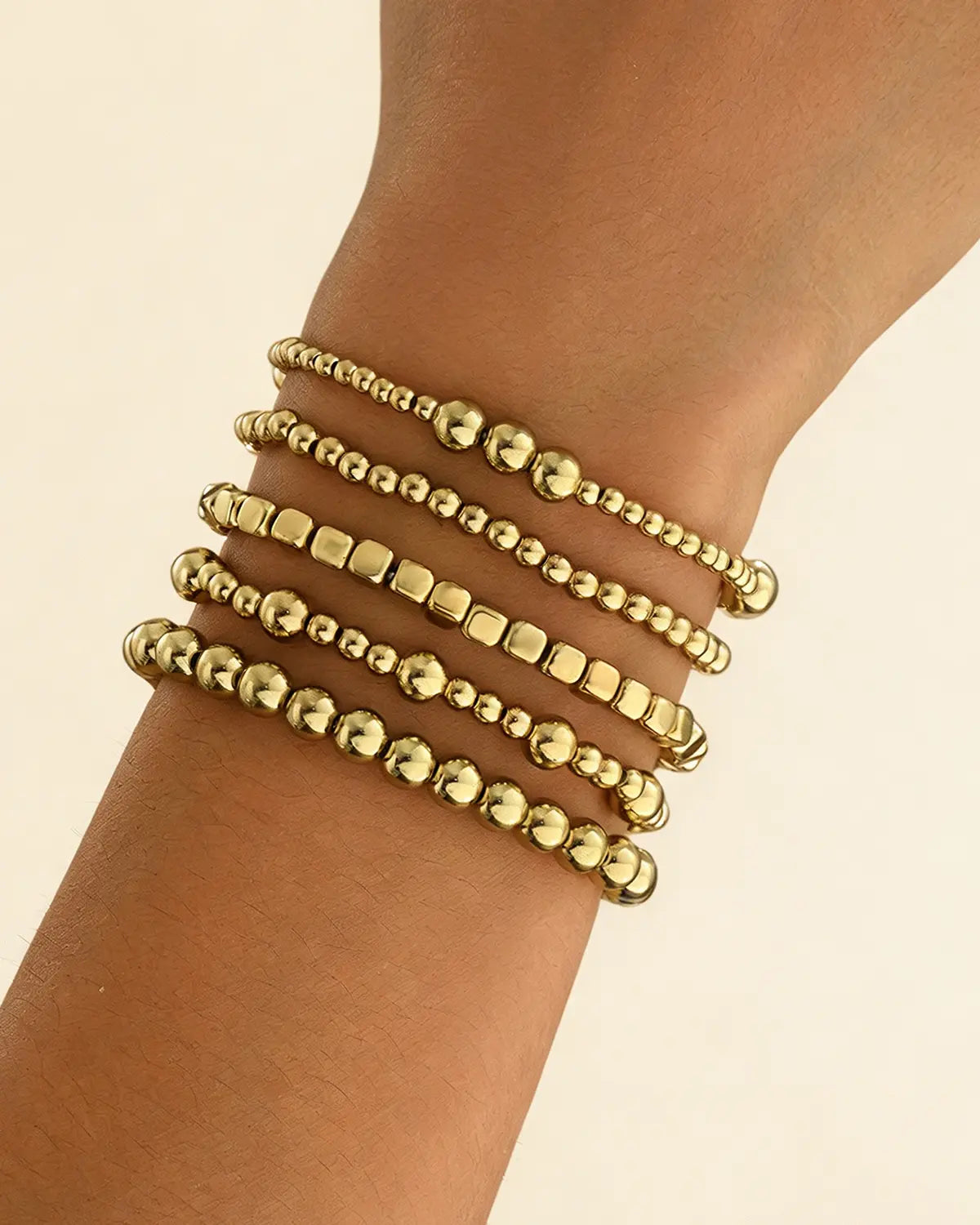 Gold Beaded Stacking Bracelet Daily Boutique SP324