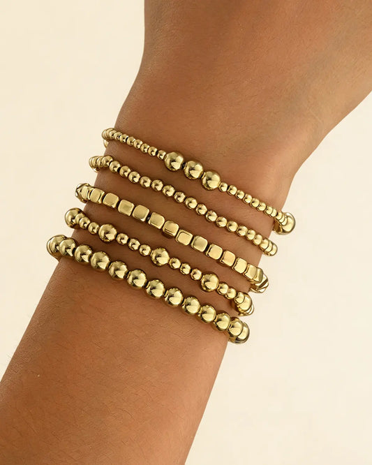 Gold Beaded Stacking Bracelet Daily Boutique SP324