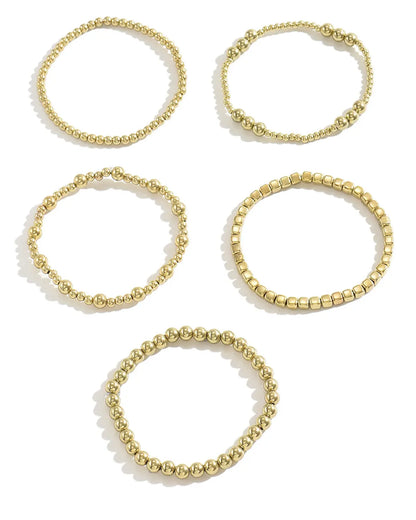 Gold Beaded Stacking Bracelet Daily Boutique SP324
