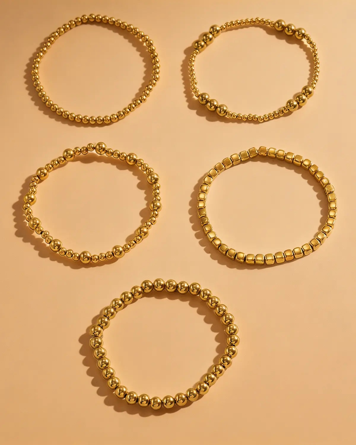 Gold Beaded Stacking Bracelet Daily Boutique SP324
