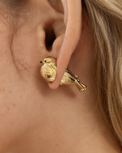 Gold Bird Earring Daily Fashion Jewelry Gift SP309