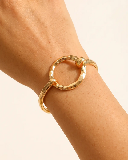 Gold Hammered Bangle Daily Boutique Jewelry Gift SP280