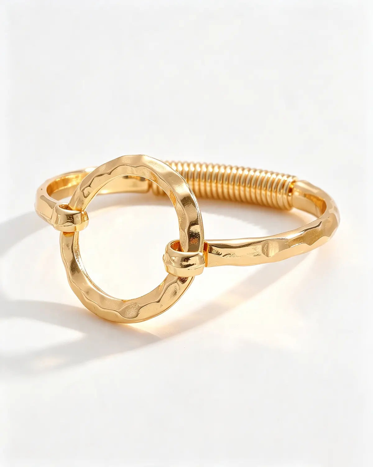 Gold Hammered Bangle Daily Boutique Jewelry Gift SP280