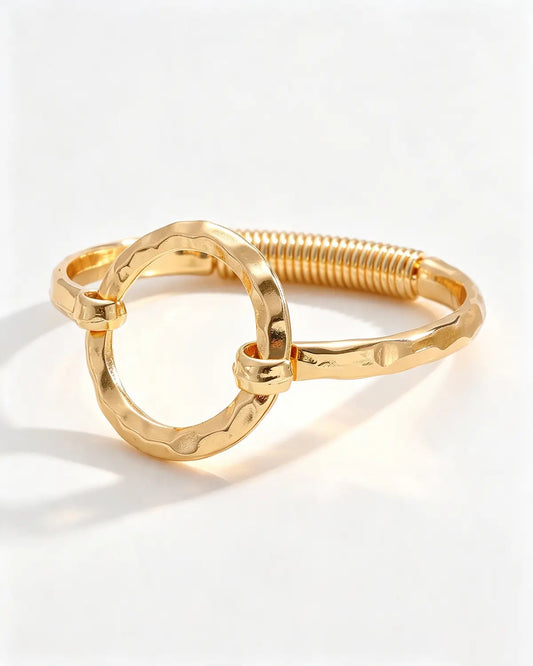 Gold Hammered Bangle Daily Boutique Jewelry Gift SP280