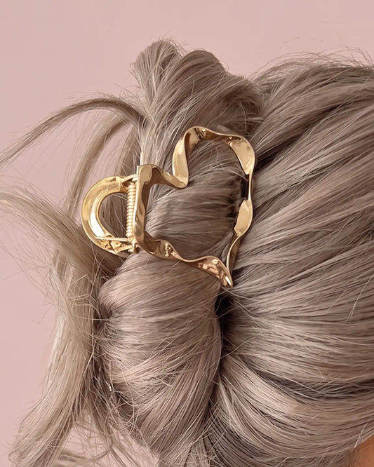 Gold Heart Hair Claw Daily Boutique SP340