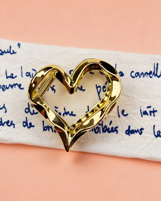 Gold Heart Hair Claw Daily Boutique SP340