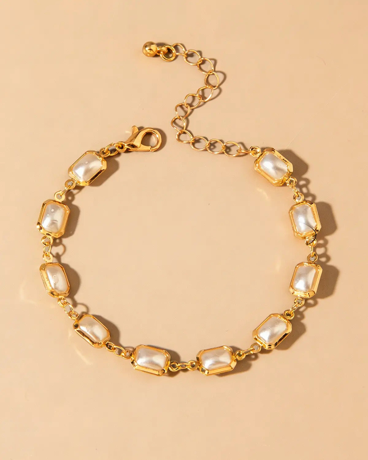Gold Pearl Geometric Bracelet Daily Boutique SP322