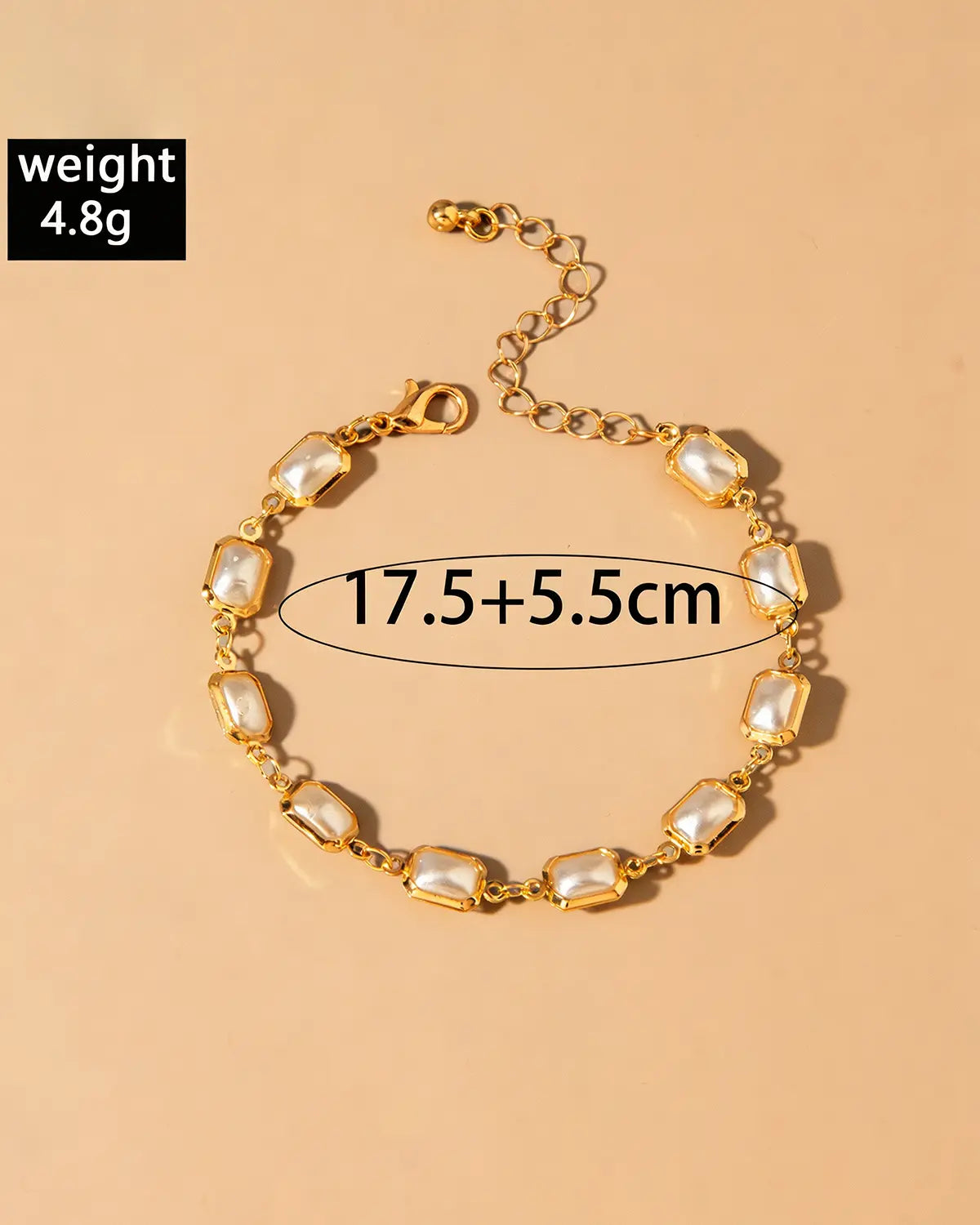 Gold Pearl Geometric Bracelet Daily Boutique SP322