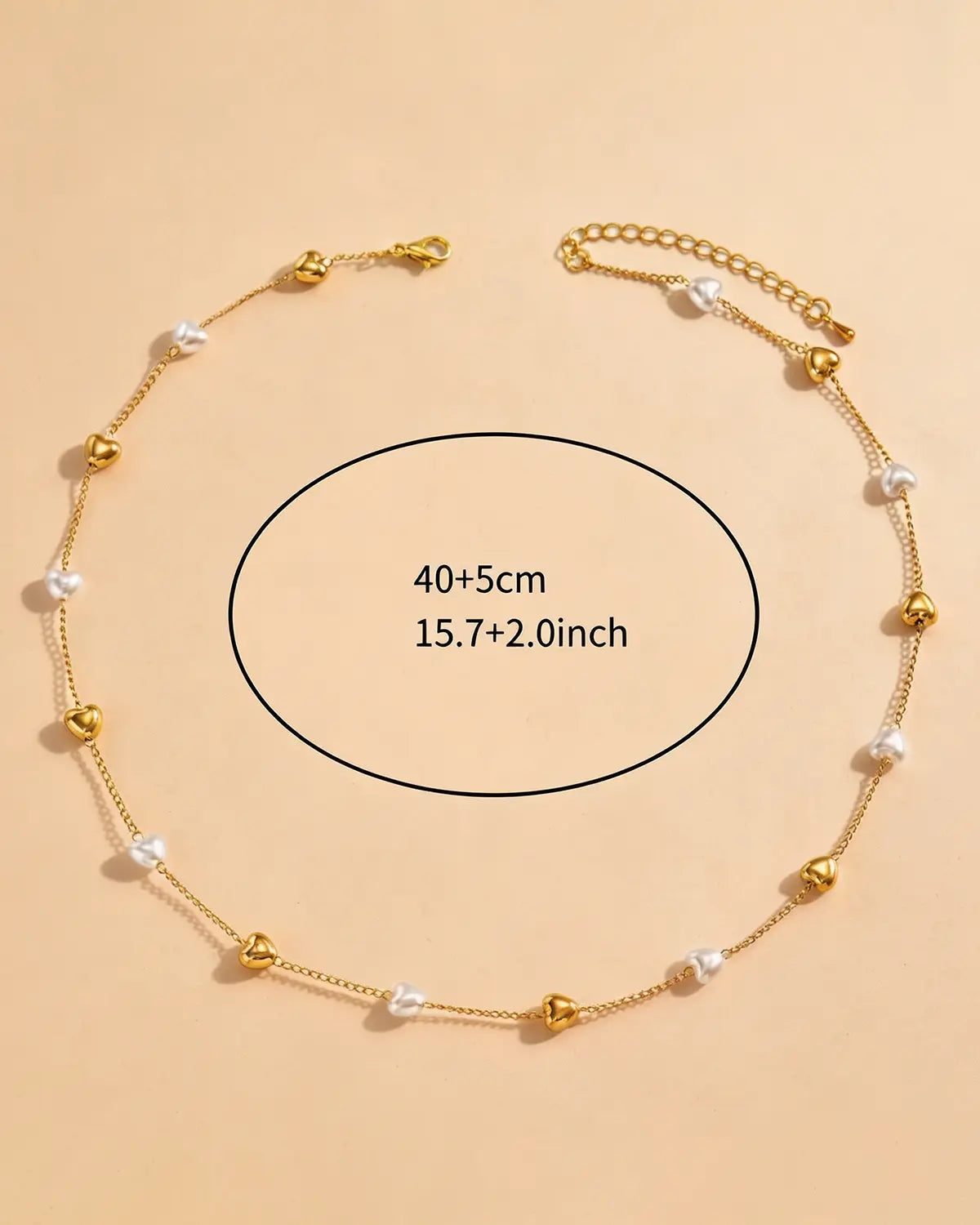 Gold Pearl Heart Necklace Daily Boutique Wholesale SP318