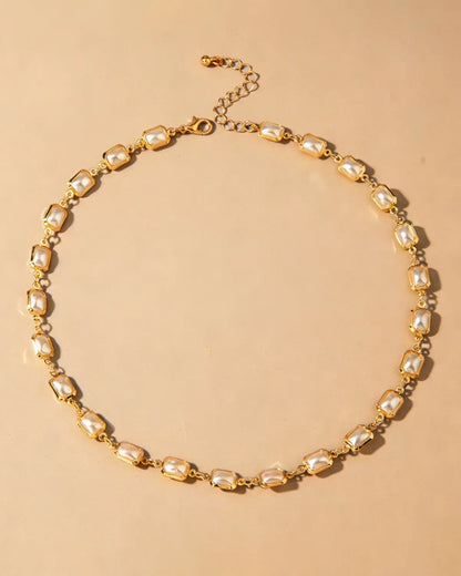 Gold Pearl Square Choker Daily Boutique SP323