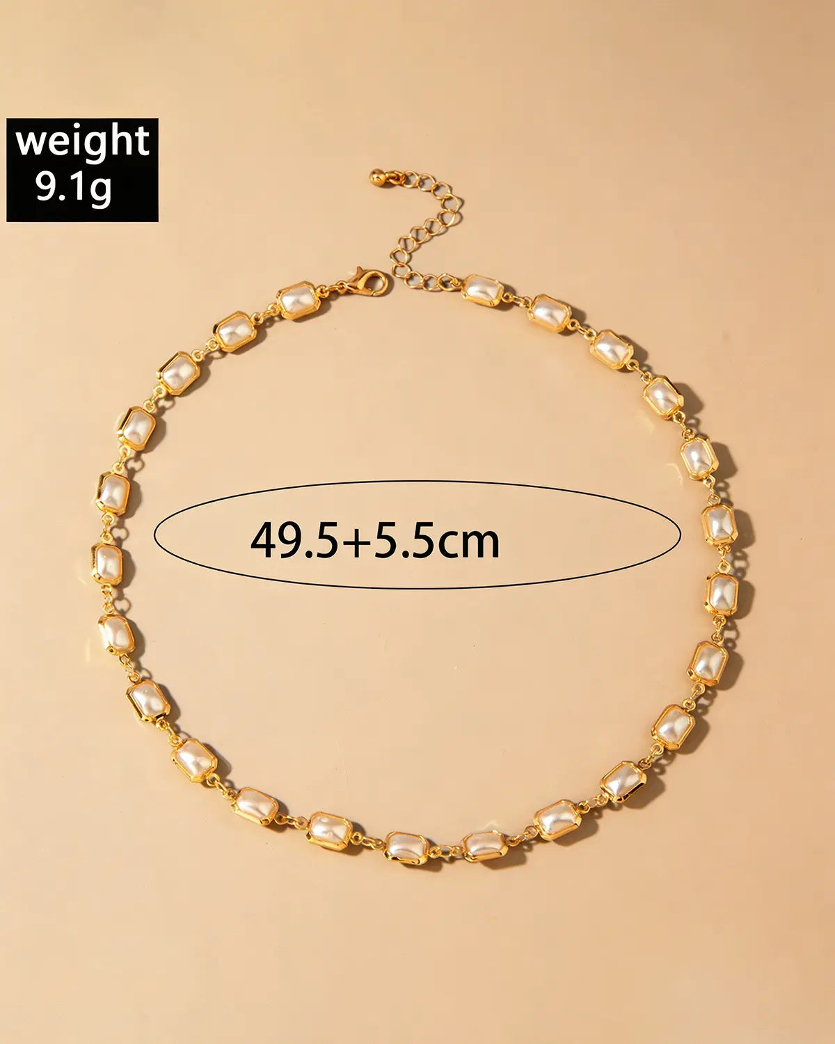 Gold Pearl Square Choker Daily Boutique SP323