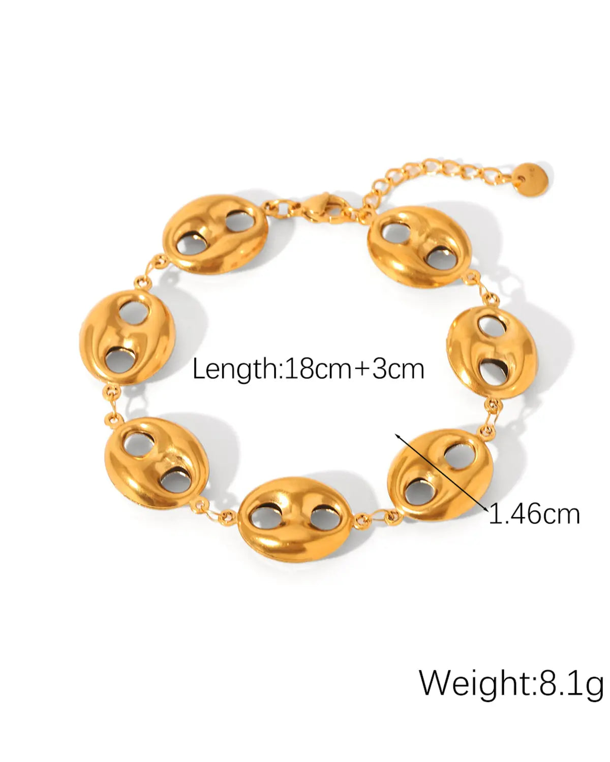 Gold Pig Nose Bracelet Party Boutique SP331