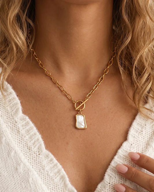 Gold Shell OT Necklace Daily Boutique SP329