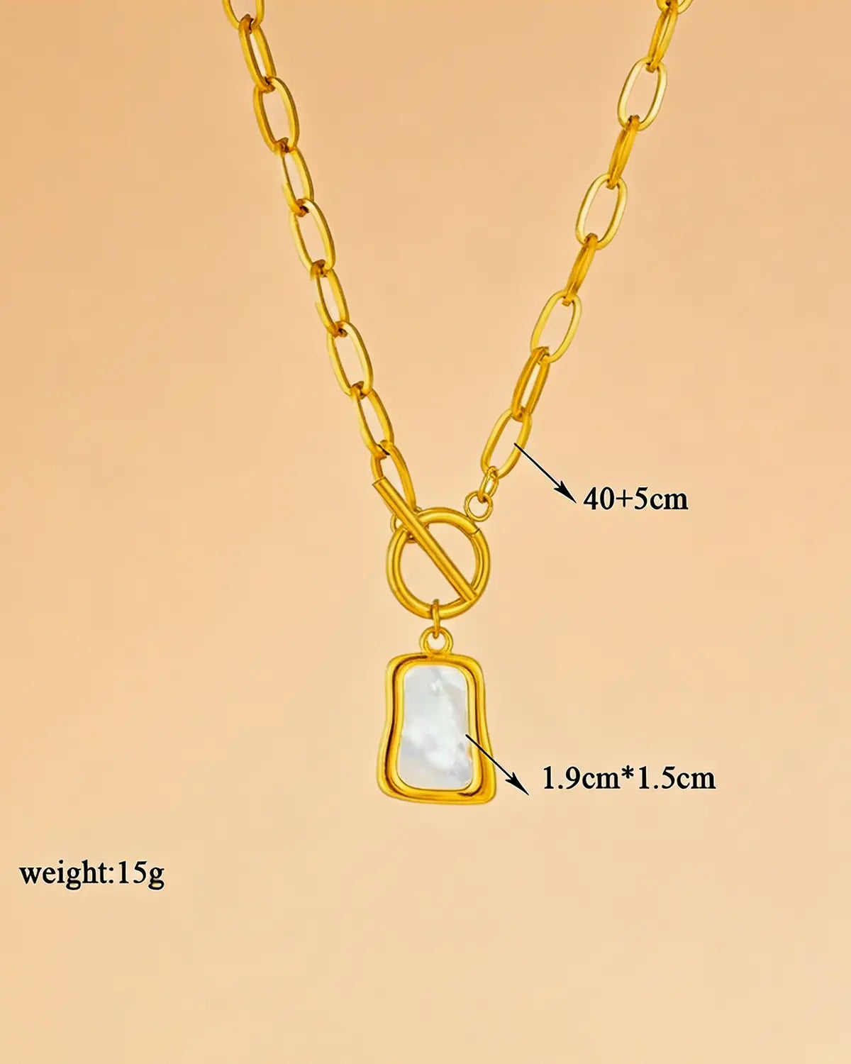 Gold Shell OT Necklace Daily Boutique SP329