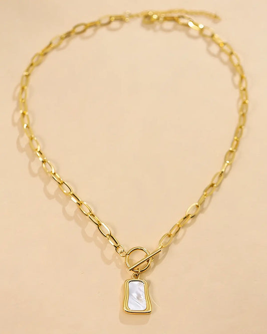 Gold Shell OT Necklace Daily Boutique SP329