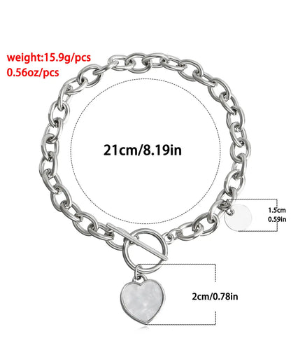 Gold Silver Heart Chain Daily Boutique SP316-SL