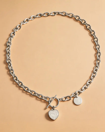 Gold Silver Heart Chain Daily Boutique SP316-SL