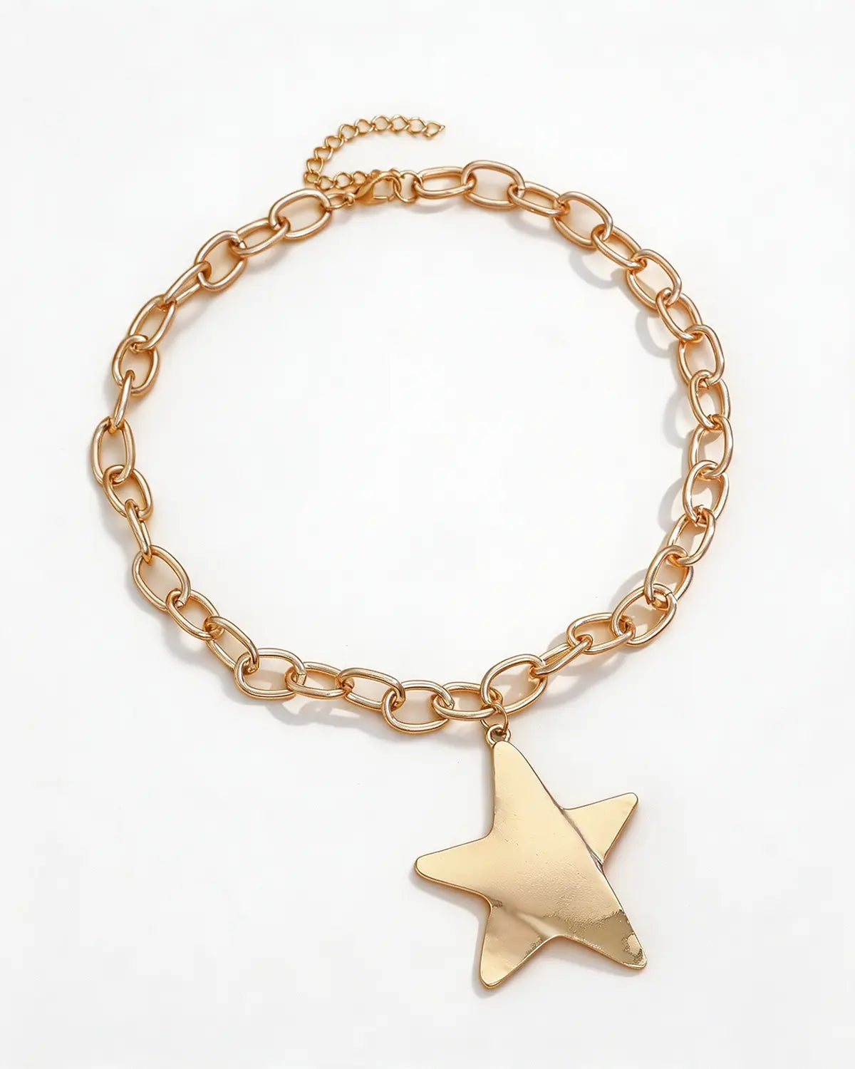 Gold Star Statement Necklace Daily Fashion Jewelry Gift SP275