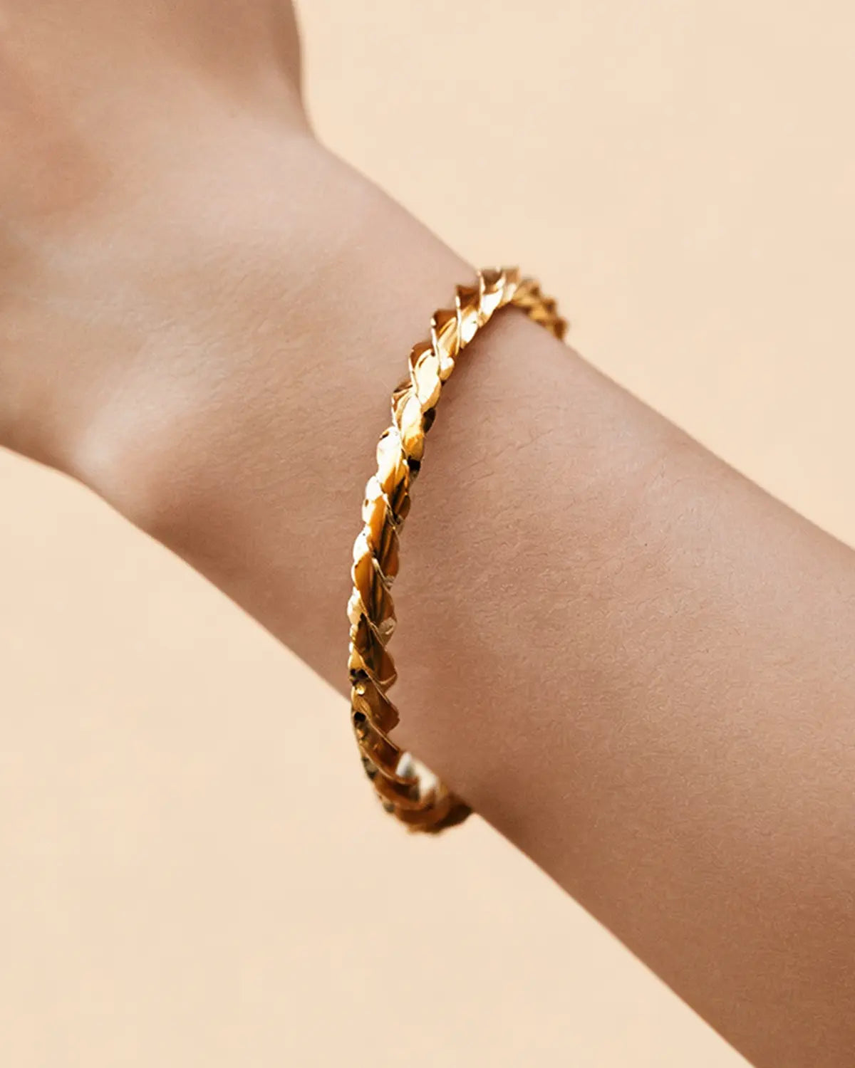 Gold Twisted Cuff Bangle Daily Boutique SP326
